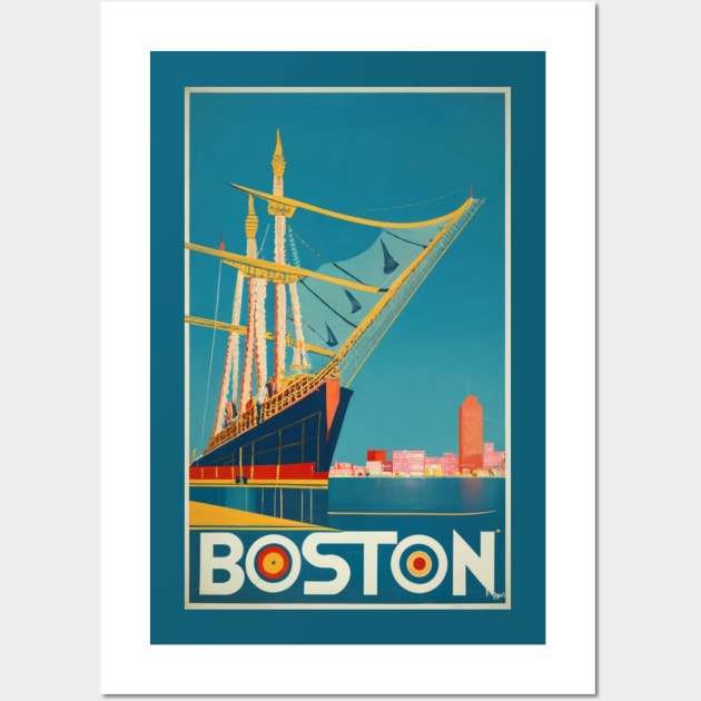 A Vintage Travel Art of Boston - Massachusetts - US Wall Art by goodoldvintage